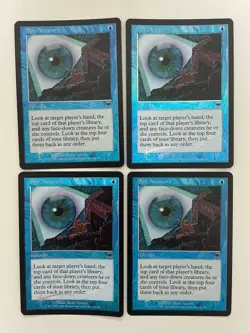 MTG 4X FOIL ONSLAUGHT SPY NETWORK NM MAGIC THE GATHERING BLUE COMMON INSTANT - Image 4