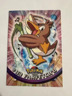Farfetch’d #83 Blue Label First Edition 🔥 Topps Pokemon 2000 - Good Condition - Image 1