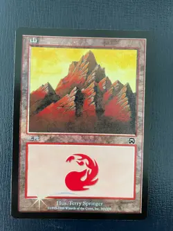 MTG JAPANESE FOIL MERCADIAN MASQUES MOUNTAIN NM MAGIC THE GATHERING #343/350 - Image 2