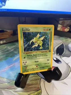 Pokemon Jungle Scyther Holo Rare TCG Card 10/64 LP Condition - Image 2