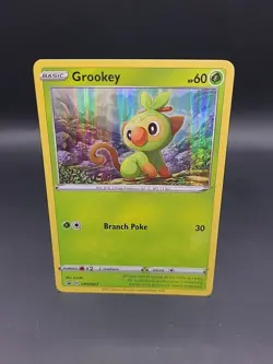 Pokemon TCG Grookey Holo SWSH001 Sword & Shield Promo - Image 1
