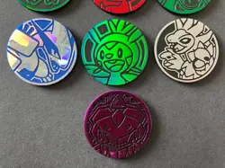 10 X Pokemon Coins Coin Tokens Shiny Pikachu Mewtwo Lugia Froakie Rayquaza - Image 2