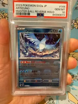PSA 10 - ARTICUNO #144/165 - POKEMON JAPANESE 151 MASTER BALL REVERSE HOLO RARE - Image 4