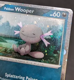 Paldean Wooper | Pokemon TCG | Promo | Swirl | Holo Bleed | LP | B - Image 3