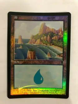 MTG JAPANESE FOIL ODYSSEY ISLAND NM MAGIC THE GATHERING BASIC LAND #336 CARD - Image 5