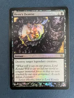 MTG FOIL BETRAYERS OF KAMIGAWA HERO'S DEMISE NM MAGIC THE GATHERING RARE BLACK - Image 5