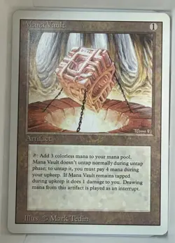 Mana Vault Revised MTG Vintage Rare Artifact Magic The Gathering 1994 LP/NM - Image 1