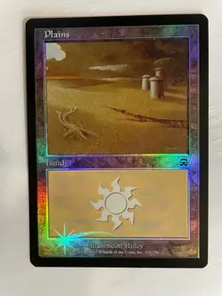 MTG FOIL MERCADIAN MASQUES PLAINS NM #332 MAGIC THE GATHERING LAND ENGLISH - Image 1