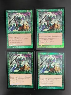 MTG 4X FOIL SCOURGE BREAK ASUNDER NM MAGIC THE GATHERING GREEN SORCERY COMMON - Image 2