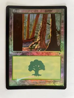 MTG FOIL INVASION FOREST NM MAGIC THE GATHERING #348/350 BASIC LAND ENGLISH - Image 4