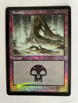 MTG FOIL INVASION SWAMP NM MAGIC THE GATHERING BASIC LAND #341 ENGLISH COMMON - Image 4