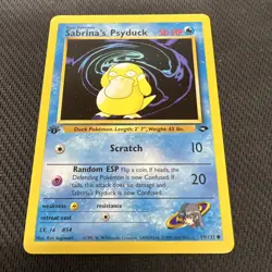 Pokemon TCG Cards 1st Edition Sabrina's Psyduck 99/132 Gym Challenge NM SP2 - Image 1