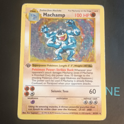 Machamp 8/102 Base Set 1st Edition Holo HP - Image 1