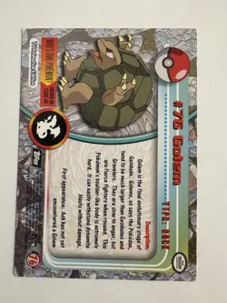 Golem #76 Black Label Second Edition Topps Pokemon 1999 - Good Condition - Image 2