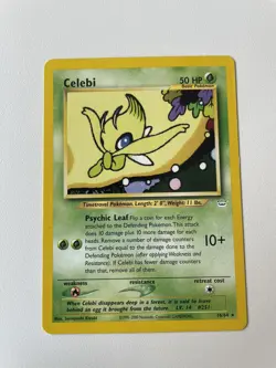 Celebi #16/64 Rare Neo Revelation 2001 Pokemon Englisch Played Vintage - Image 1