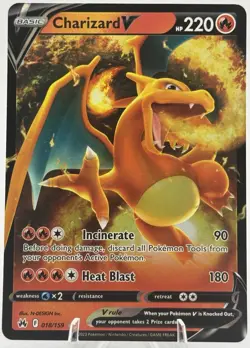 Pokemon Charizard V 017/172 Swsh09: Brilliant Stars Ultra Rare Holo English NM - Image 1