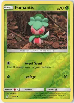 Fomantis 15/236 Common Unified Minds Pokemon Reverse Holo Near Mint - Image 1