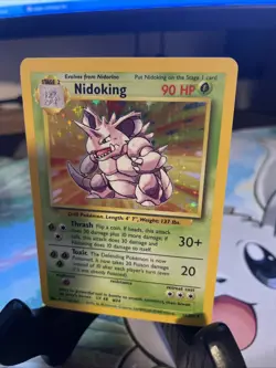 Pokemon TCG Base Set Nidoking Holo Rare Card 11/102 1999 - Image 3