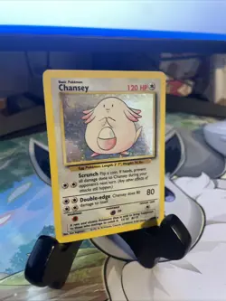 Pokemon TCG Base Set Chansey Holo 3/102 Rare Lightly Played - Image 2