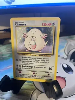 Pokemon TCG Base Set Chansey Holo 3/102 Rare Lightly Played - Image 3