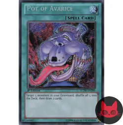 Yugioh Pot of Avarice LCJW-EN290 Secret Rare 1st Edition NM - Image 1