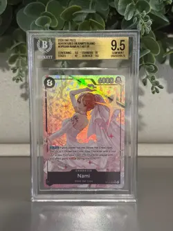 One Piece TCG Nami (OP15-086) Alt Art Foil Adventure on Kami’s Island EN BGS 9.5 - Image 1