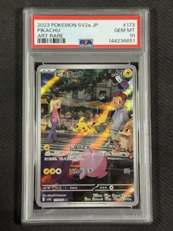 Pokemon Cards PSA 10 Gem Mt Jpn Pikachu Art Rare SV2a 2023 Ultra Rare 173/165 - Image 1