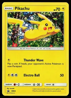 Pikachu General Mills SM04 Holo Black Star Promo Pokemon Card - Image 1