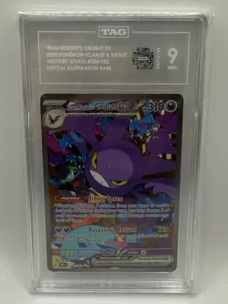 2025 POKEMON DRI SPECIAL ILLUSTRATION RARE #234 TEAM ROCKET'S CROBAT EX TAG 9 - Image 1