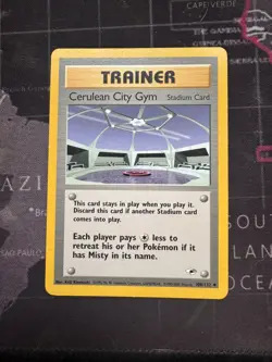 Cerulean City Gym 108/132 Gym Heroes uncommon Pokemon Card WOTC Vintage - Image 1
