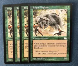 MTG 4X WEATHERLIGHT ROGUE ELEPHANT NM MAGIC THE GATHERING CREATURE GREEN COMMON - Image 4
