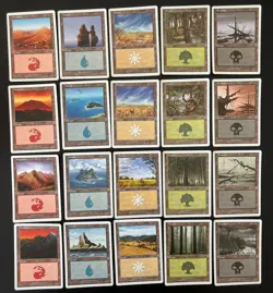 MTG 20X STARTER BASIC LANDS SET NM 1999 ~ FOREST PLAINS SWAMP ISLAND MOUNTAIN - Image 2