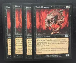 MTG 4X URZA'S SAGA FLESH REAVER NM ENGLISH MAGIC THE GATHERING CREATURE BLACK - Image 1