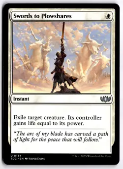 Swords to Plowshares NM TDC Commander: Tarkir: Dragonstorm MTG - Image 1