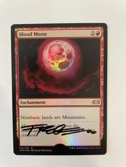 MTG ARTIST PROOF FOIL DOUBLE MASTERS BLOOD MOON SIGNED ARTIST FRANZ VOHWINKEL - Image 5