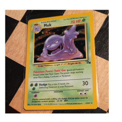 Vintage Base Set Pokemon Muk 13/62 Holo Rare Fossil Set 70 HP 1999 English - Image 1