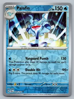 Pokemon TCG SV05: Temporal Forces Palafin 049/162 Reverse Holo - Image 1