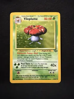 Pokemon TCG Jungle Vileplume 15/64 Holo Rare Unlimited English 1999 80 HP - Image 1