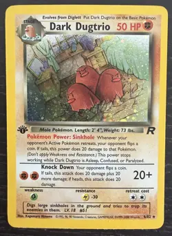 Pokemon TCG | Dark Dugtrio 6/82 | Team Rocket 1st Edition | LP - Image 1