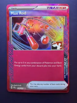 Pokemon Max Rod 116/131 - Prize Pack Series Stamped Ace Spec Holo - Image 1