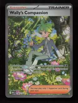 Wally's Compassion 186/132 Special Illustration Rare Mega Evolution Pokemon NM - Image 1