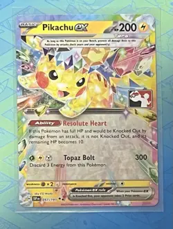 Pikachu ex 057/191 Play! Pokemon Prize Pack Series 7 Surging Sparks NM/M - Image 1