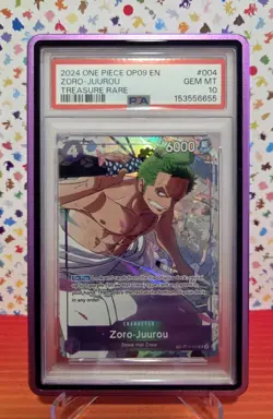 PSA 10 Zoro Juurou ST18-004 OP09 TR | One Piece Emperors in the New World - Image 1