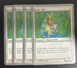 MTG 4X UNHINGED LITTLE GIRL NM MAGIC THE GATHERING COMMON WHITE CREATURE - Image 4