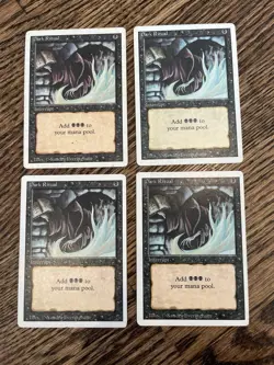 Magic The Gathering Dark Ritual Revised Card Set of 4 MTG - Image 1