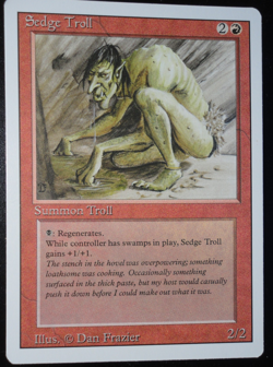Sedge Troll Revised Edition NM Near Mint MTG Magic the Gathering - Image 1