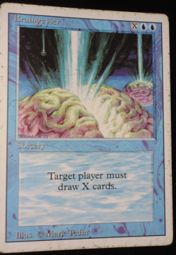 Braingeyser Revised Edition MP Moderately Played MTG Magic the Gathering - Image 1