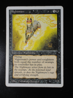 Nightmare Revised MP Moderately Played MTG Magic the Gathering - Image 1