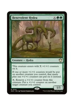 MTG Benevolent Hydra R Commander: Secrets of Strixhaven SOC #124 Magic - Image 1