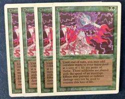 MTG 4X REVISED EDITION CHANNEL NM MAGIC THE GATHERING SORCERY GREEN UNCOMMON - Image 2